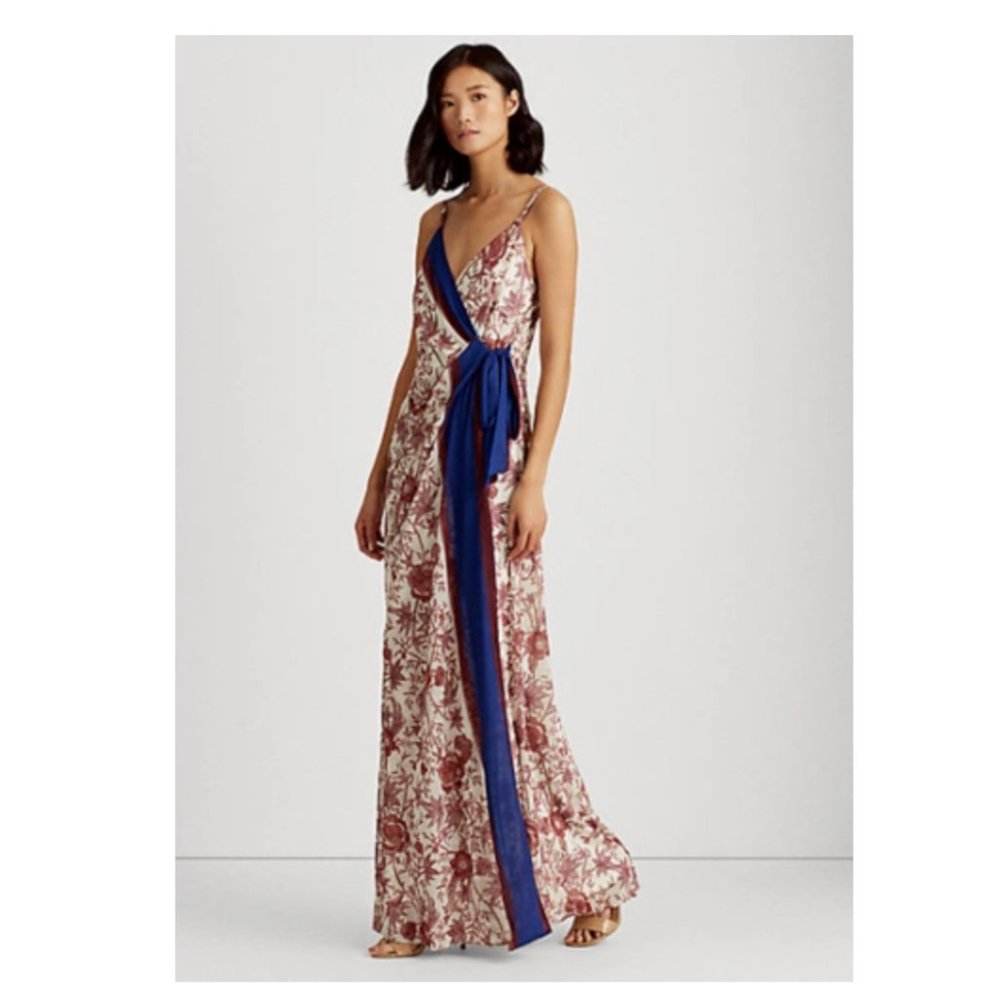 LAUREN RALPH LAUREN Georgette Sleeveless Gown | Size 2